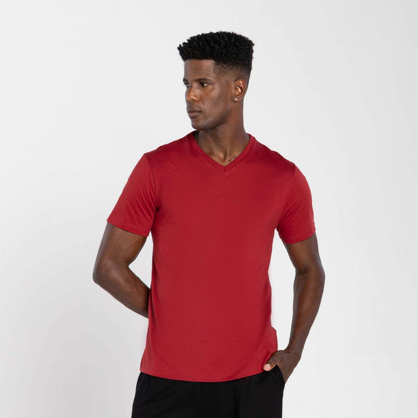 Tech T-Shirt Anti Odor Gola V Masculina - Vermelho Escarlate