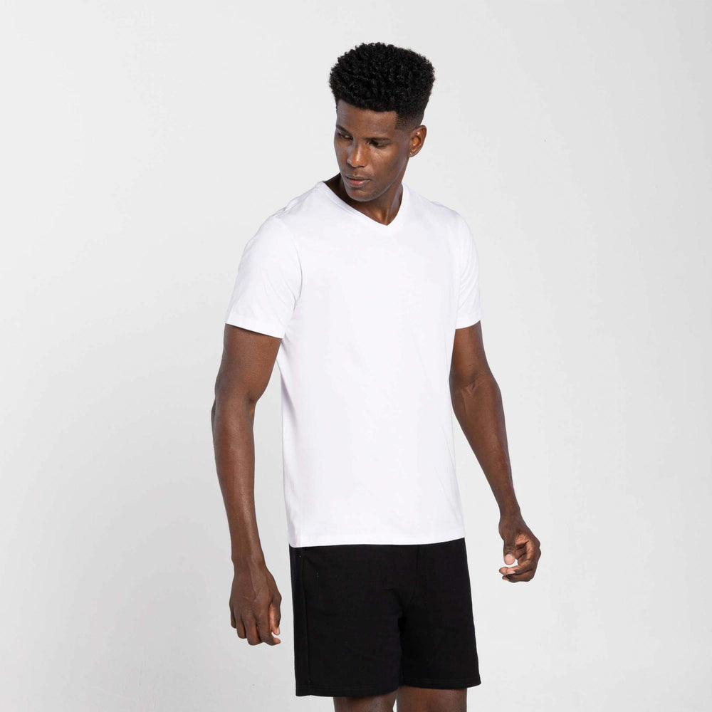 Tech T-Shirt Impermeável Gola V Masculina - Branco
