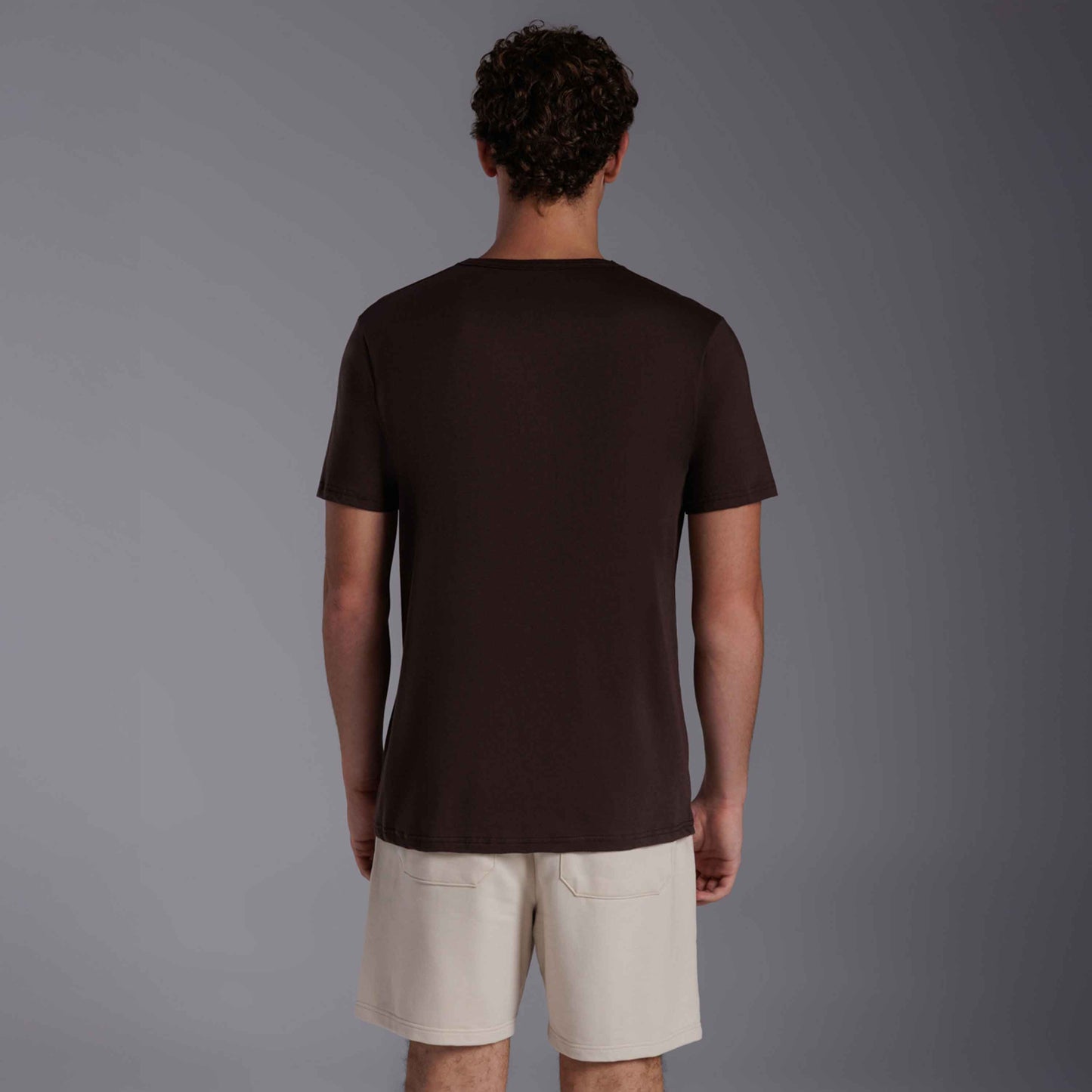 Tech T-Shirt NoLiquid Gola V Masculina - Marrom