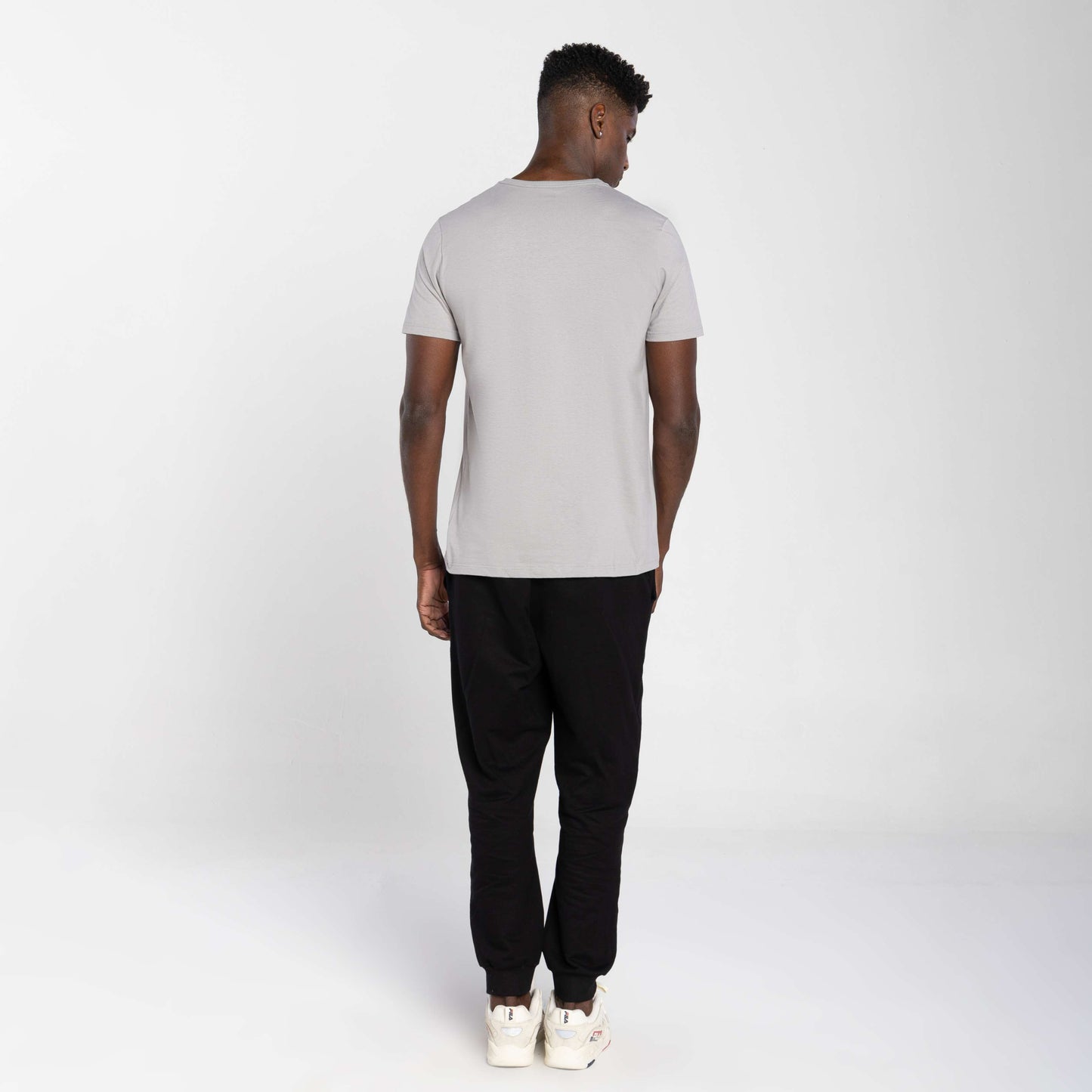 Tech T-Shirt Impermeável Gola V Masculina - Cinza Titanio