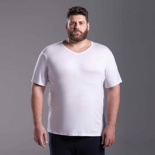 Tech T-Shirt Modal Gola V Plus Masculina - Branco