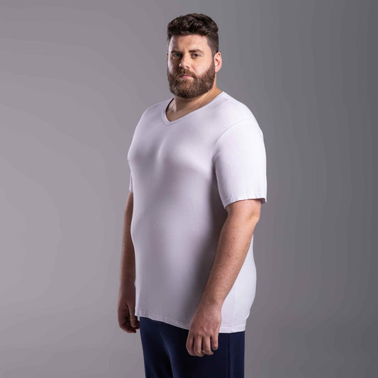 Tech T-Shirt Modal Gola V Plus Masculina - Branco