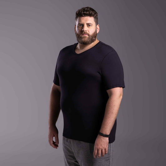 Tech T-Shirt Modal Gola V Plus Masculina - Preto