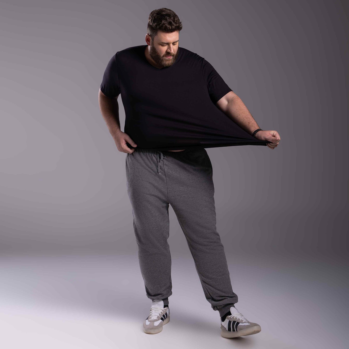 Tech T-Shirt Modal Gola V Plus Masculina - Preto