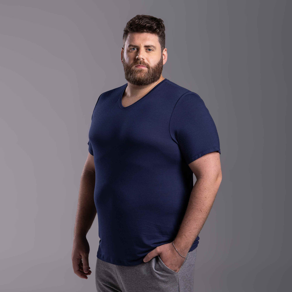 Tech T-Shirt Modal Gola V Plus Masculina - Azul Marinho