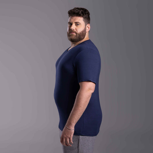 Tech T-Shirt Modal Gola V Plus Masculina - Azul Marinho