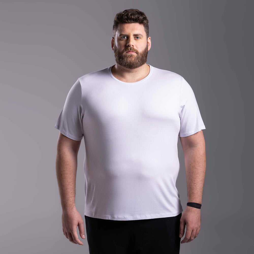 Tech T-Shirt Modal Plus Masculina - Branco