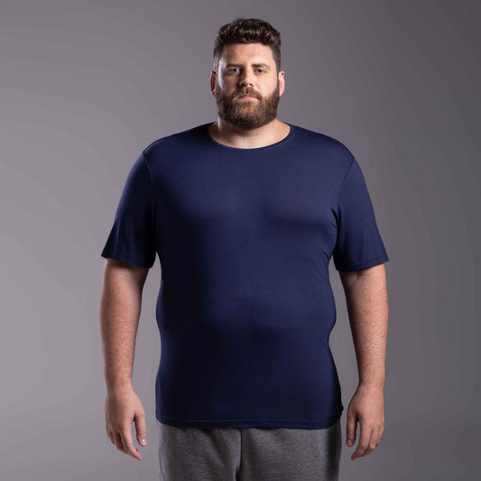 Tech T-Shirt Modal Plus Masculina - Azul Marinho