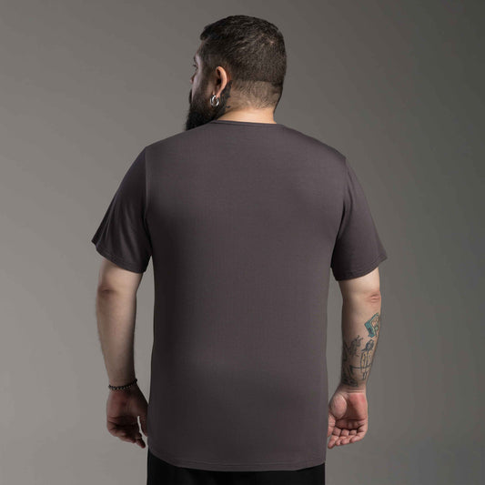 Tech T-Shirt Modal Plus Masculina - Cinza Carvão