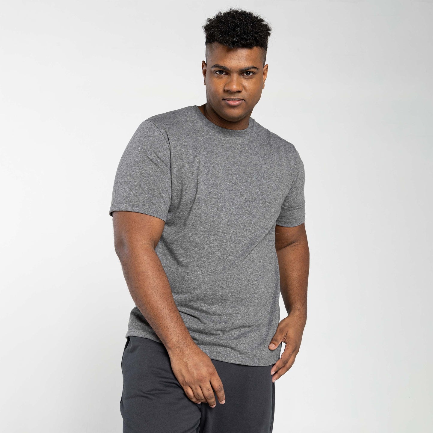 Tech T-Shirt Anti Odor Plus Masculina - Mescla Escuro