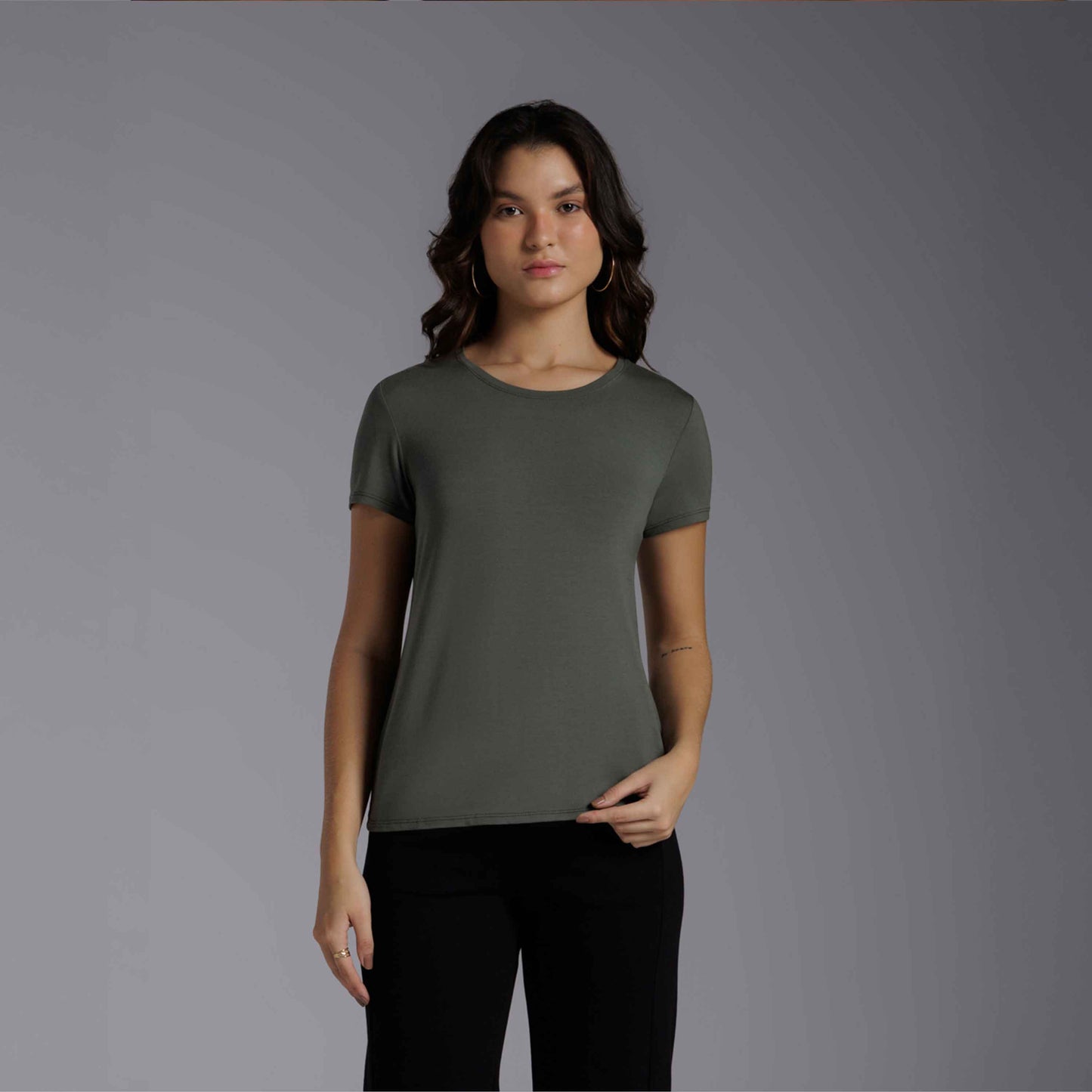 Tech T-Shirt Modal Feminina - Verde Figo