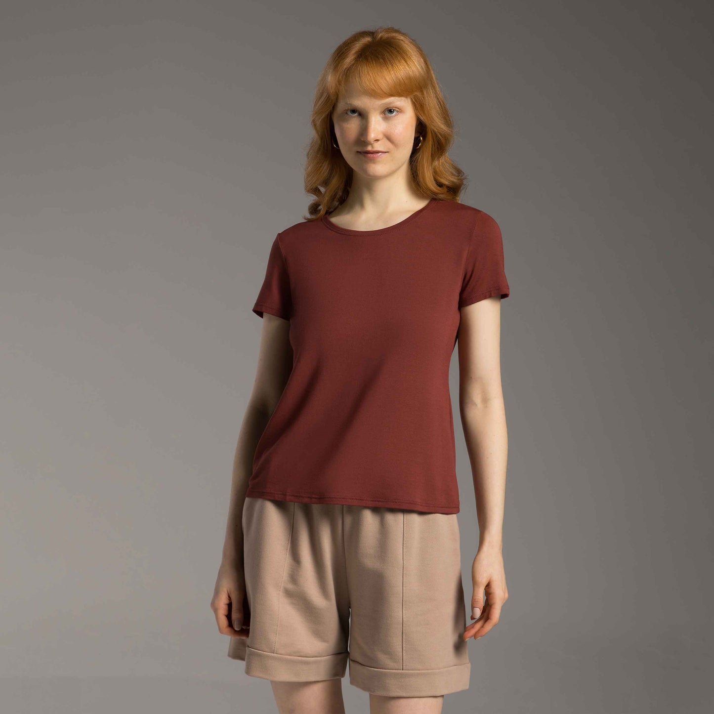 Tech T-Shirt Modal Feminina - Vermelho Cabernet