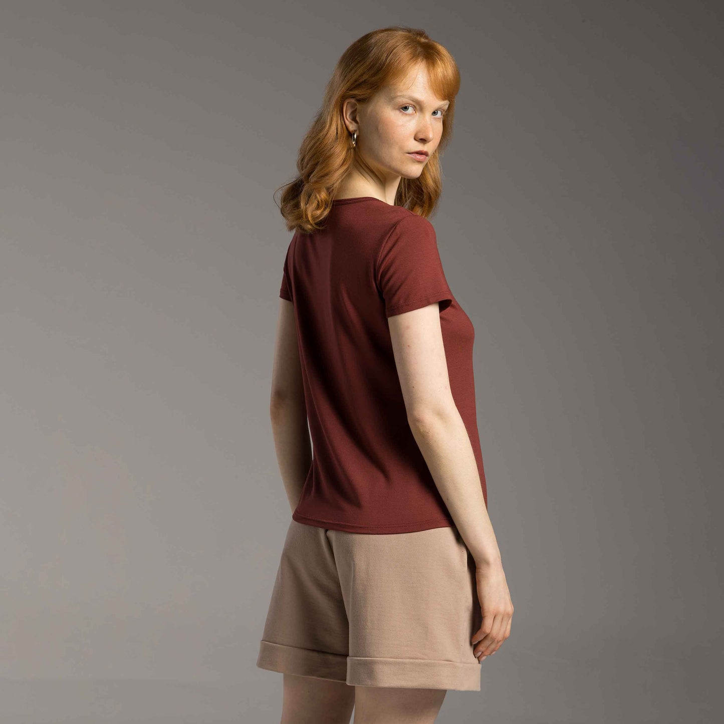 Tech T-Shirt Modal Feminina - Vermelho Cabernet