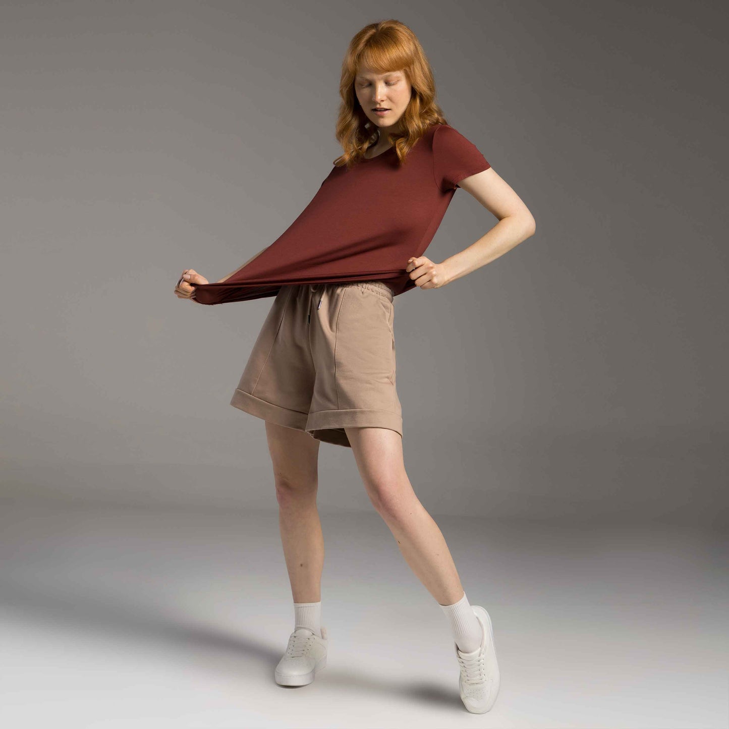 Tech T-Shirt Modal Feminina - Vermelho Cabernet