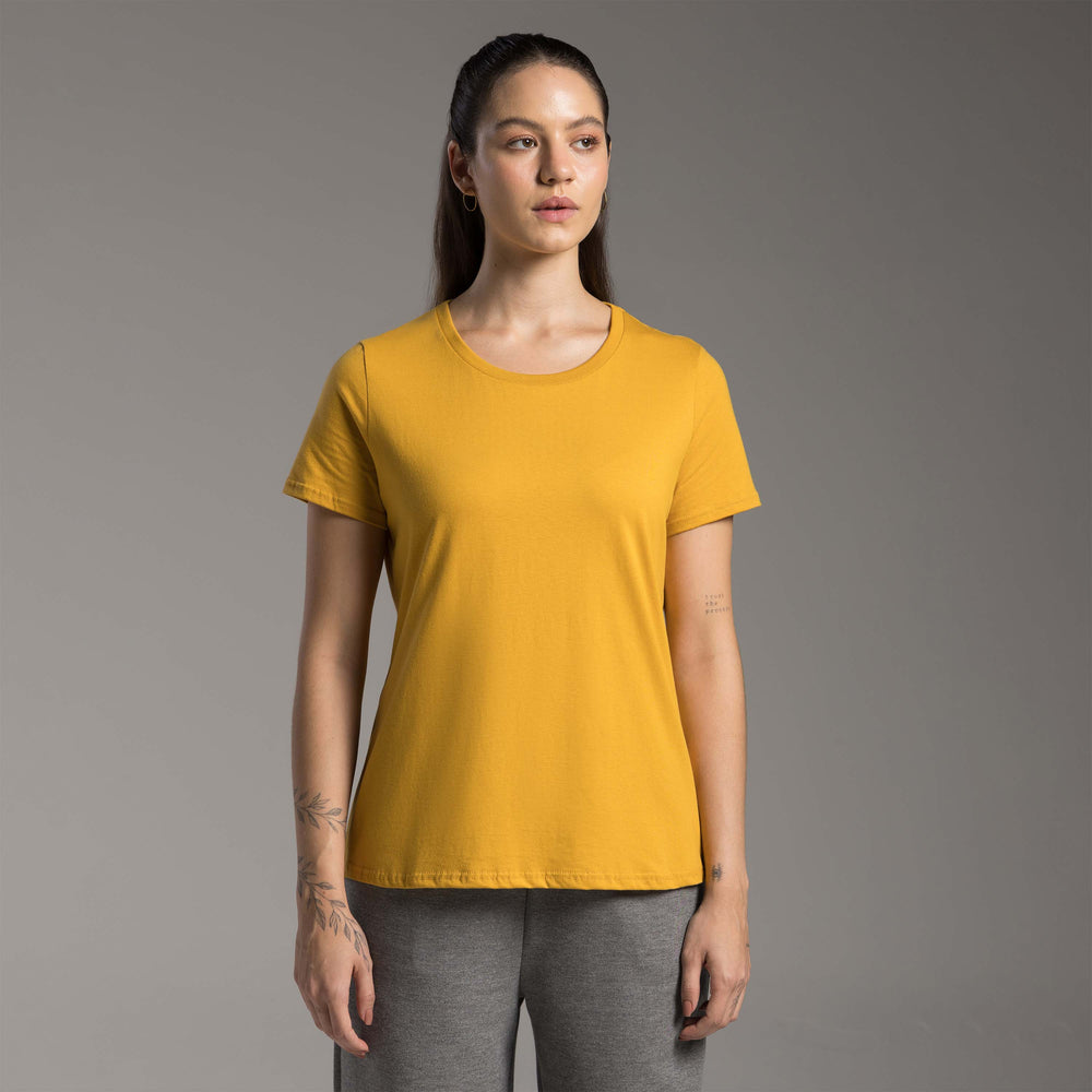 Tech T-Shirt Anti Odor Feminina - Amarelo Queimado