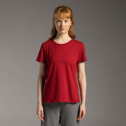 Tech T-Shirt Impermeável Feminina - Vermelho Hibisco