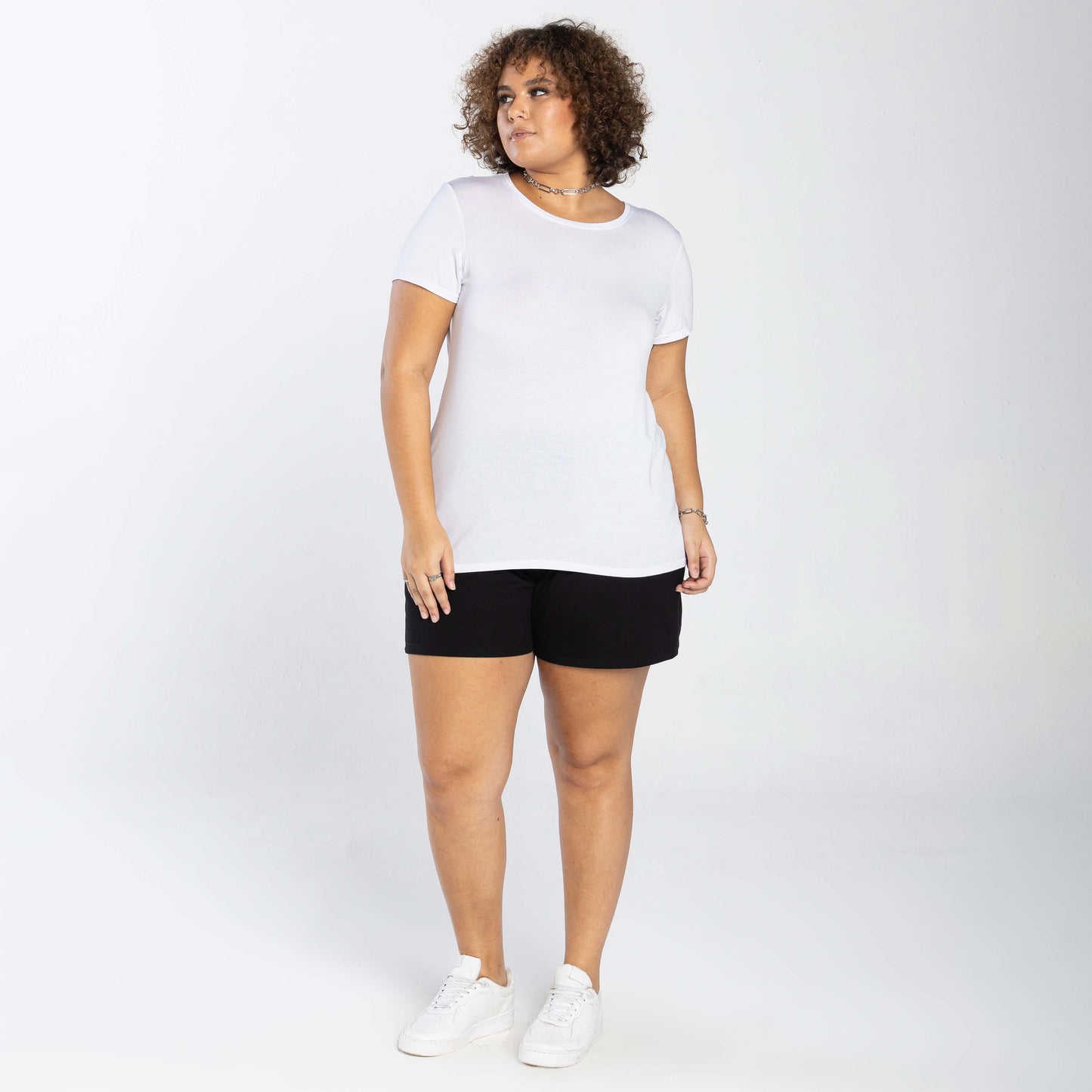 Tech T-Shirt Modal Plus Feminina - Branco