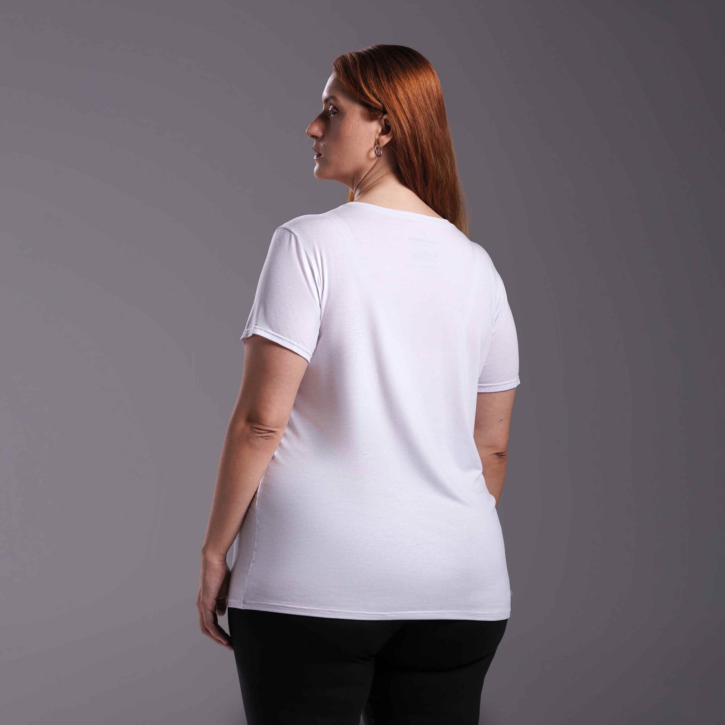 Tech T-Shirt Modal Plus Feminina - Branco