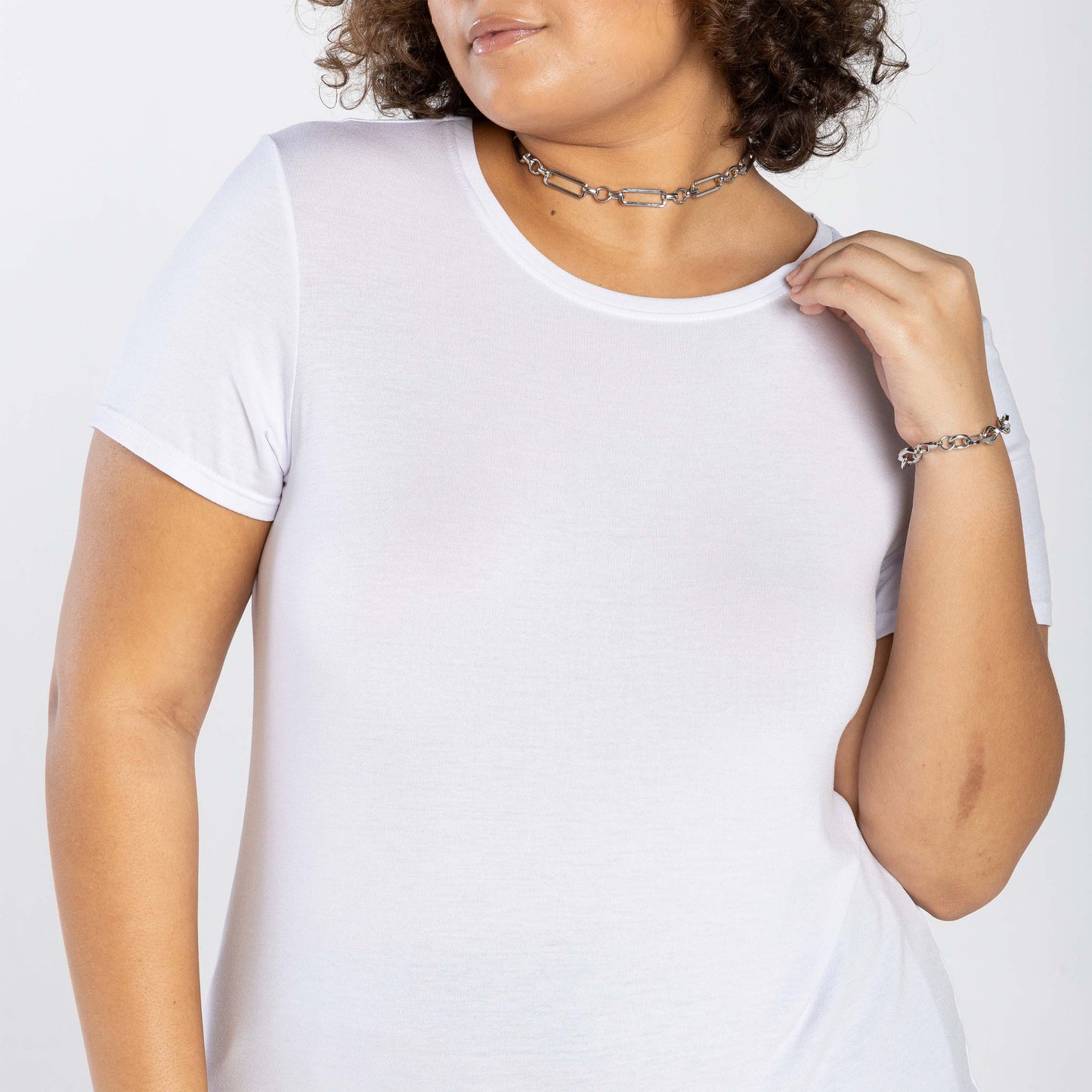 Tech T-Shirt Modal Plus Feminina - Branco
