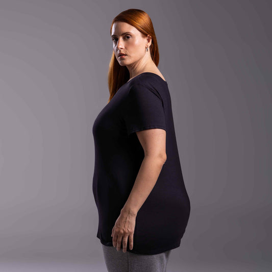 Tech T-Shirt Modal Plus Feminina - Preto