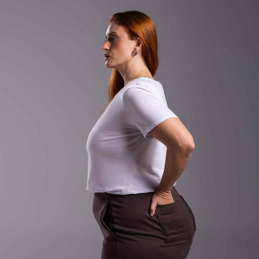 Tech T-shirt Impermeável Plus Feminina - Branco