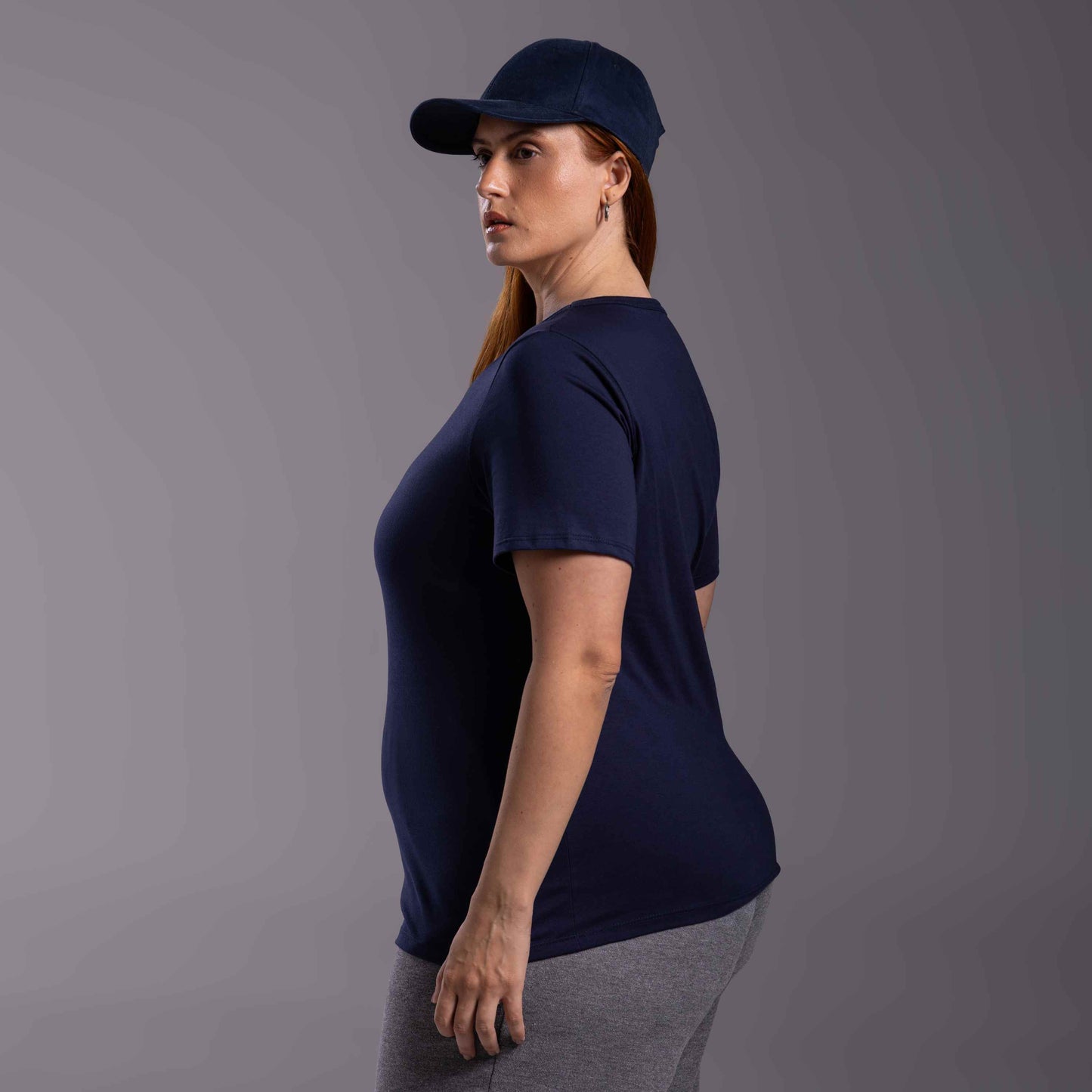 Tech T-shirt Impermeável Plus Feminina - Azul Marinho