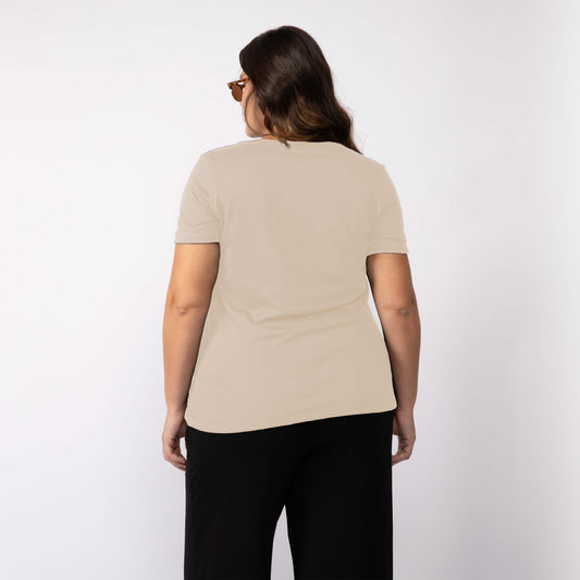 Tech T-shirt NoLiquid Plus Feminina - Bege Amêndoa