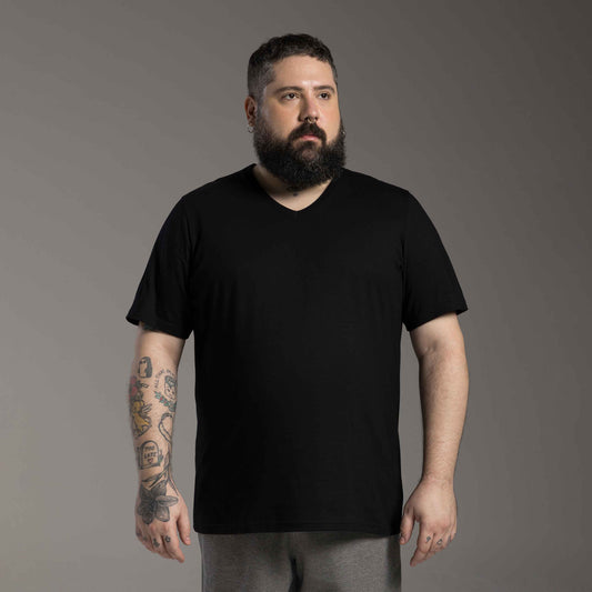 Tech T-Shirt NoLiquid Gola V Plus Masculina - Preto