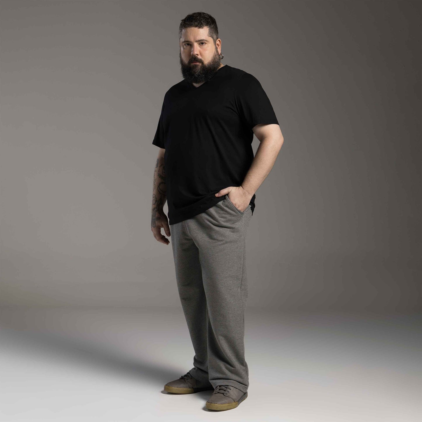 Tech T-Shirt NoLiquid Gola V Plus Masculina - Preto