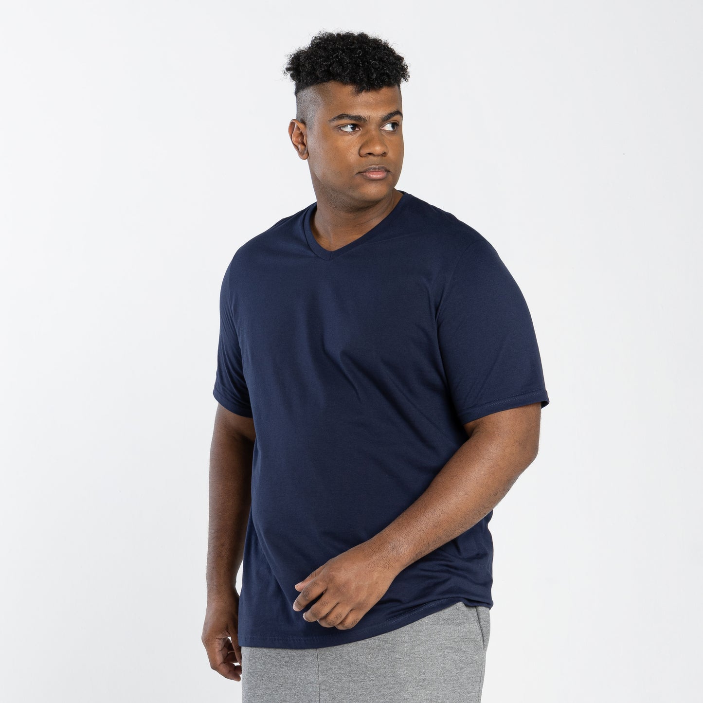 Tech T-Shirt NoLiquid Gola V Plus Masculina - Azul Marinho