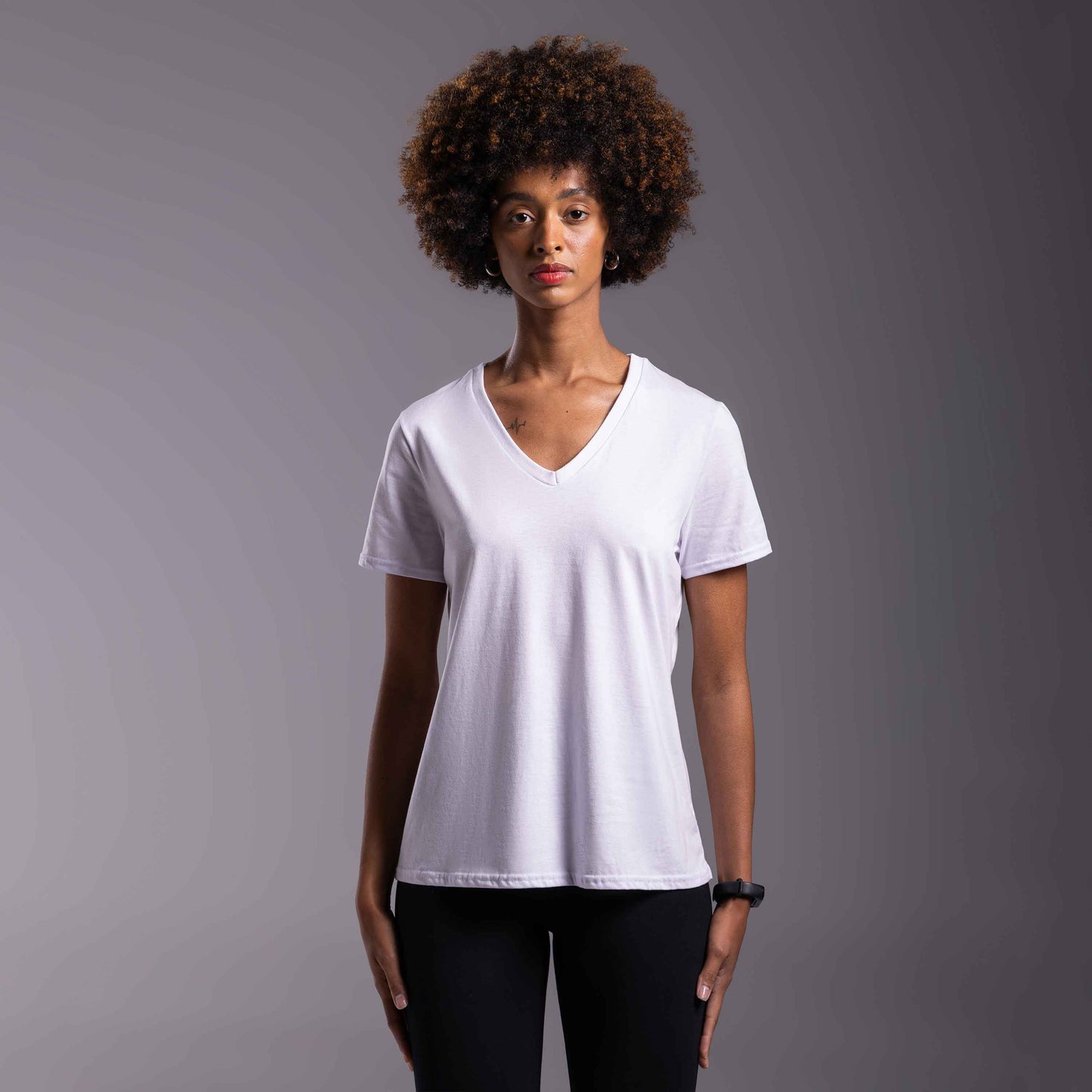 Tech T-Shirt NoLiquid Gola V Feminina - Branco