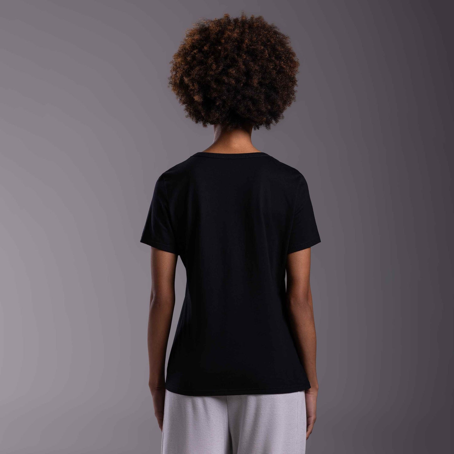 Tech T-Shirt Impermeável Gola V Feminina - Preto