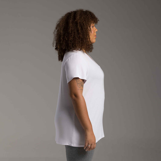 Tech T-Shirt Modal Gola V Plus Feminina - Branco
