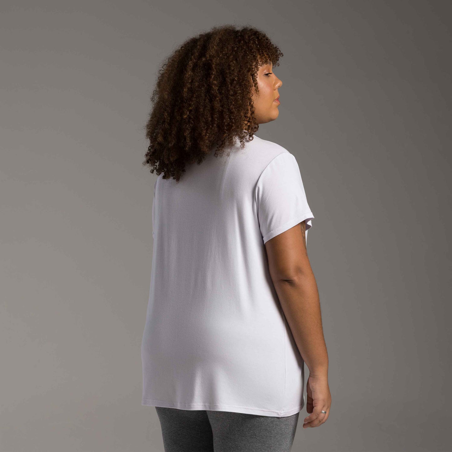 Tech T-Shirt Modal Gola V Plus Feminina - Branco