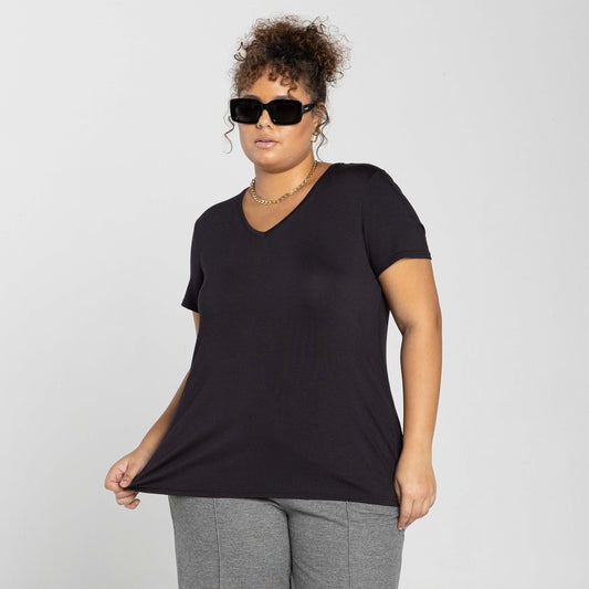 Tech T-Shirt Modal Gola V Plus Feminina - Preto