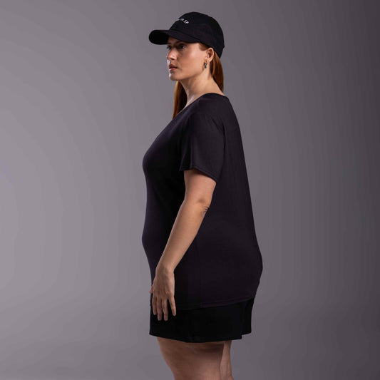 Tech T-Shirt Modal Gola V Plus Feminina - Preto