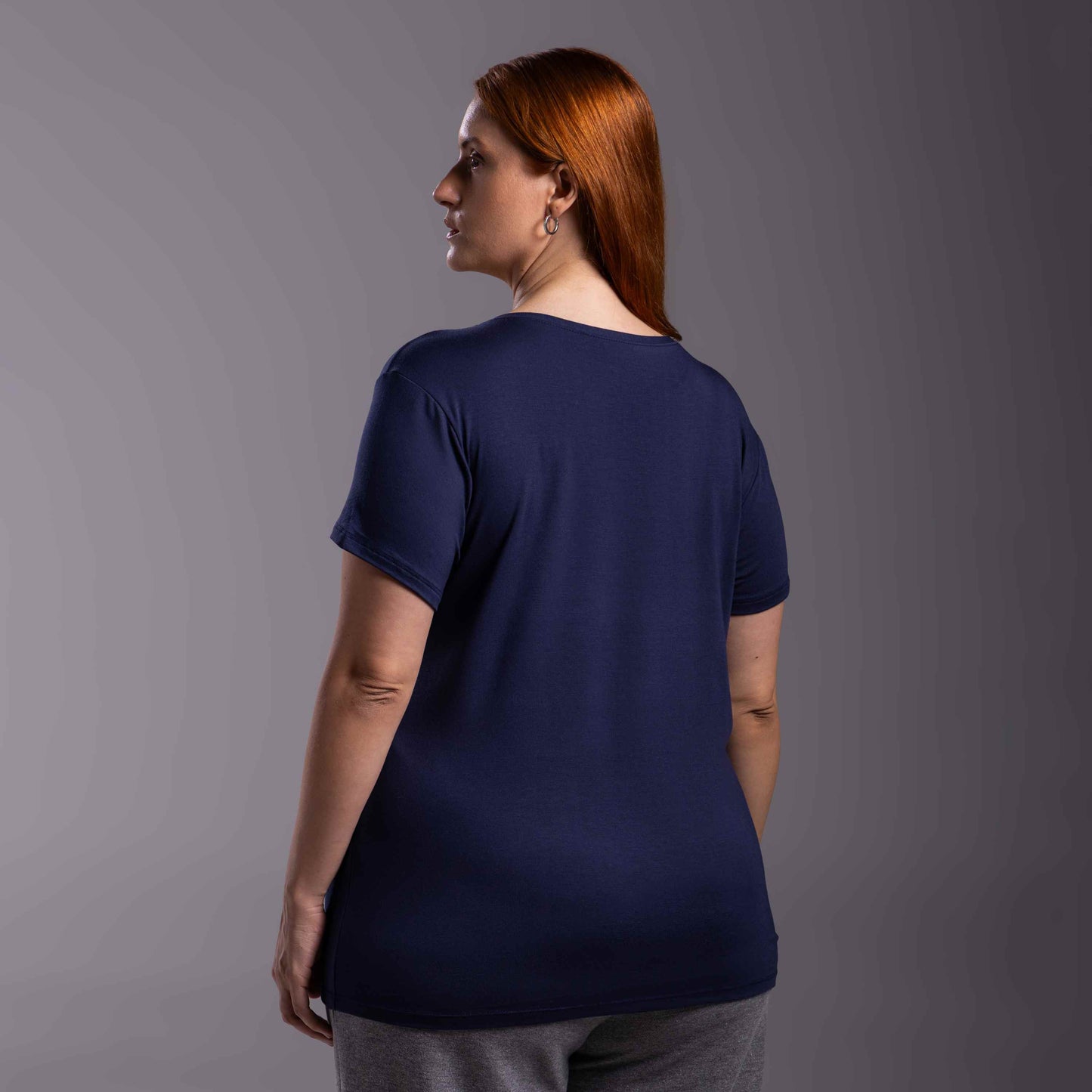 Tech T-Shirt Modal Gola V Plus Feminina - Azul Marinho