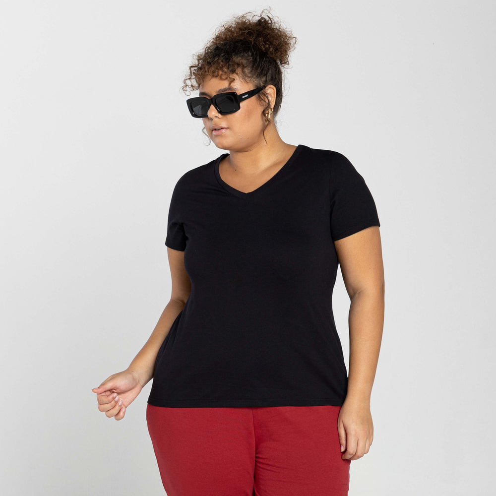 Tech T-Shirt Anti Odor Gola V Plus Feminina - Preto