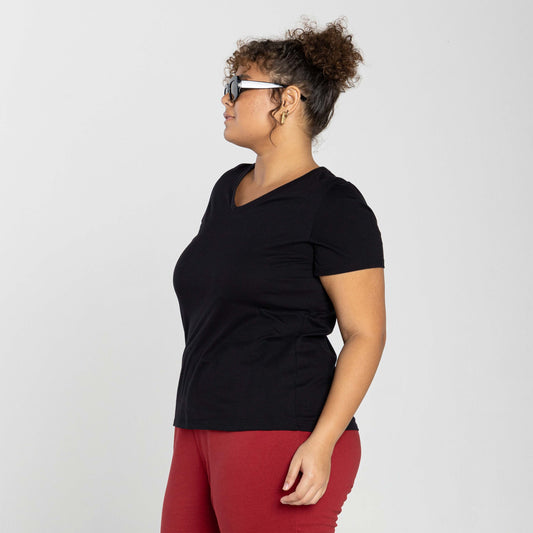 Tech T-Shirt Anti Odor Gola V Plus Feminina - Preto