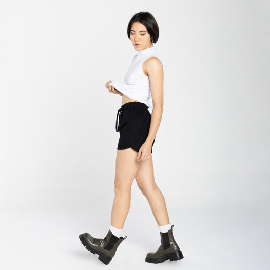 Shorts Moletom Tech Impermeável Feminino - Preto