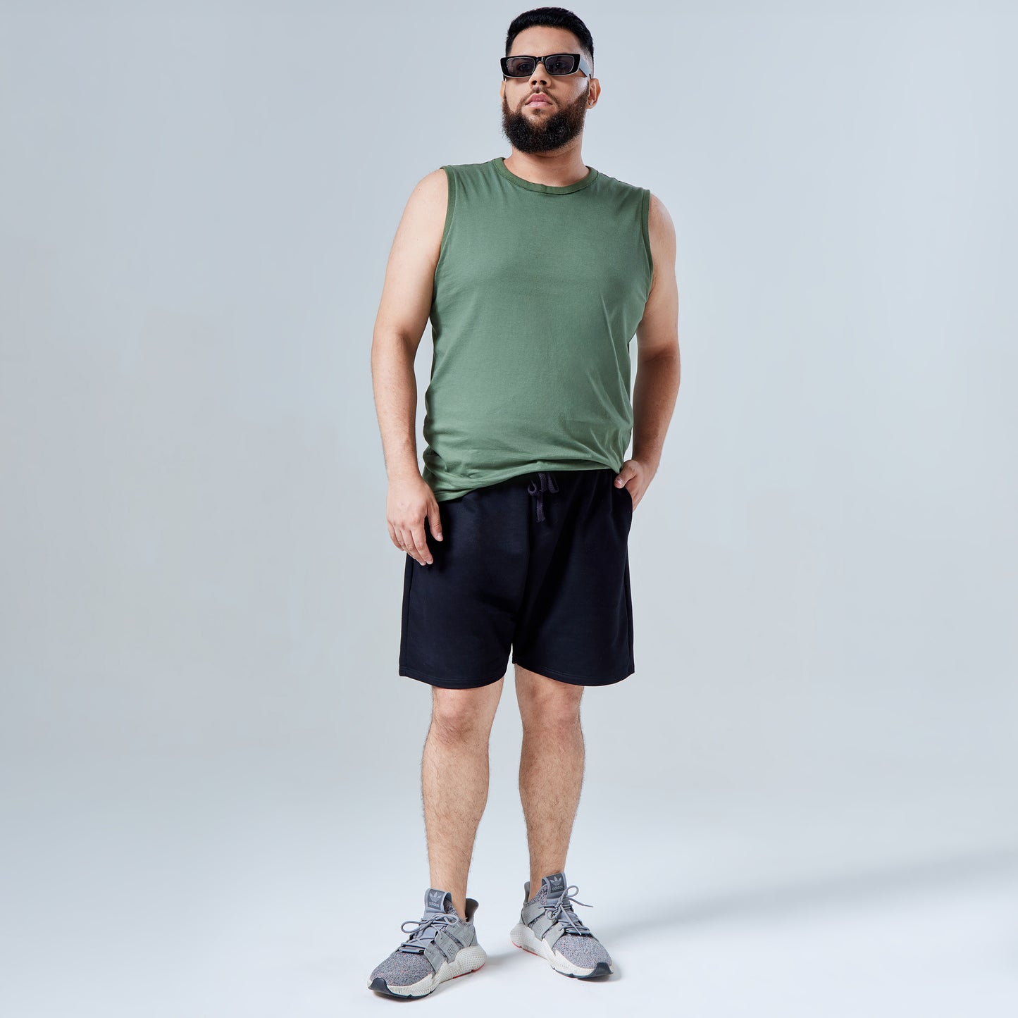 Bermuda Moletom Tech Impermeável Plus Masculina - Preto