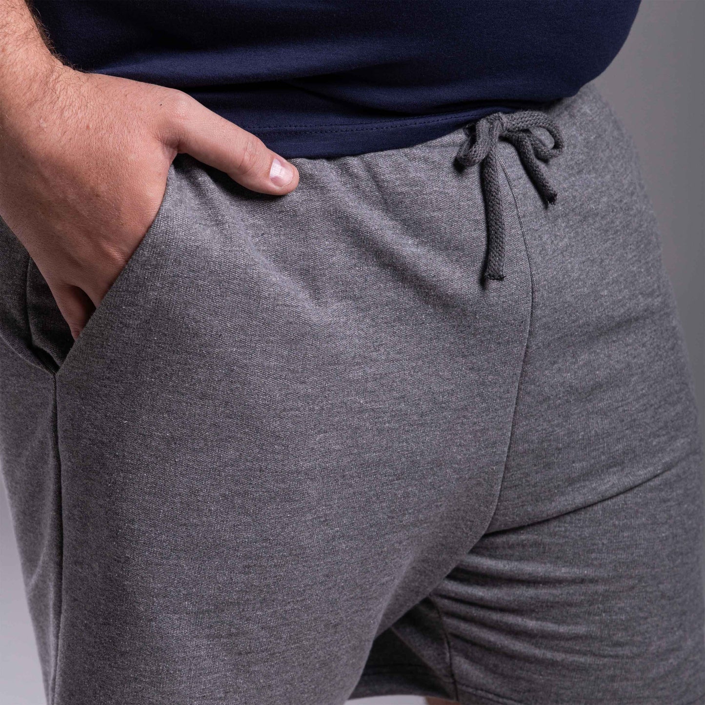 Bermuda Moletom Tech NoLiquid Plus Masculina - Mescla Escuro