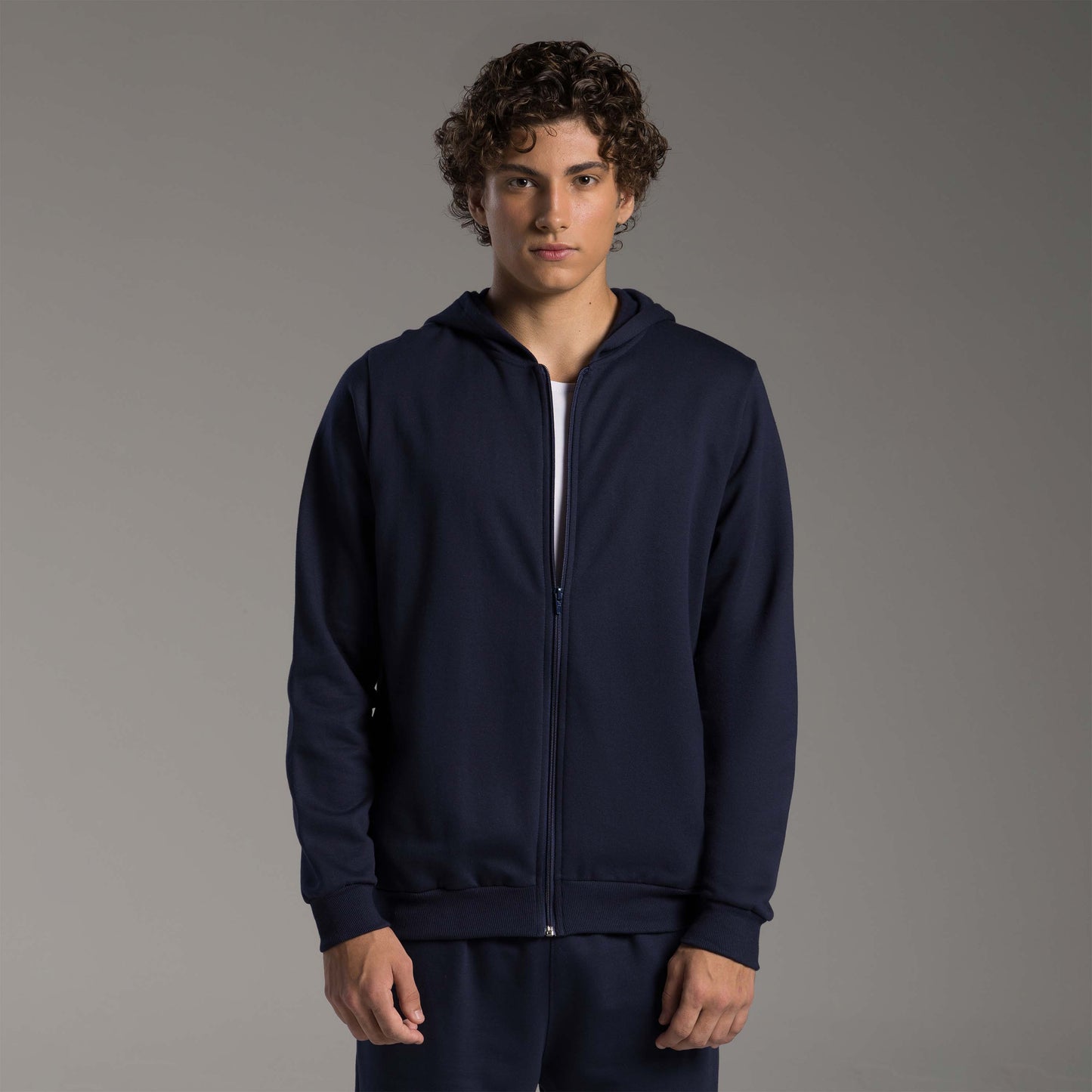 Jaqueta Tech Impermeável Moletom Flanelado - Azul Marinho