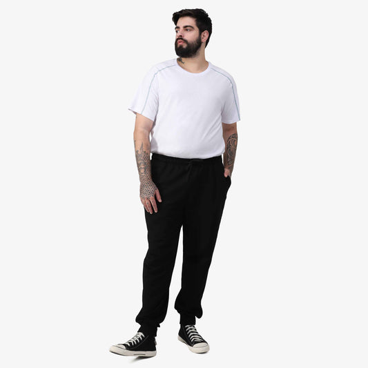 Calça Jogger Tech NoLiquid Moletom Flanelado Plus Masculina - Preto