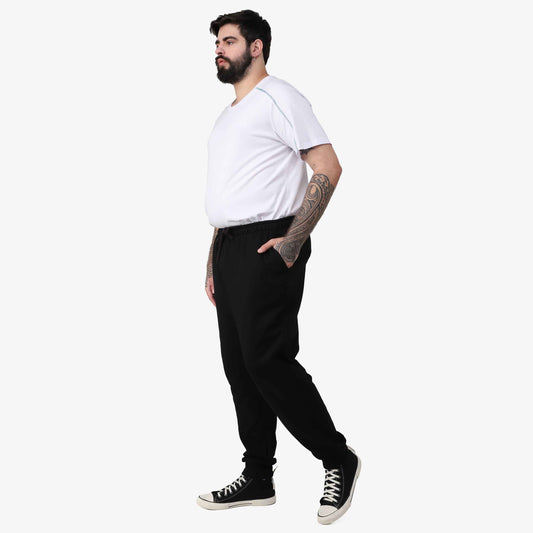 Calça Jogger Tech NoLiquid Moletom Flanelado Plus Masculina - Preto