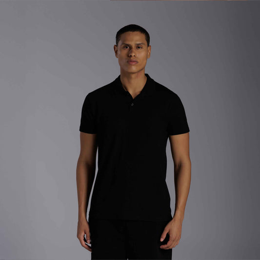 Camisa Polo Tech Anti Odor Piquet Masculina - Preto