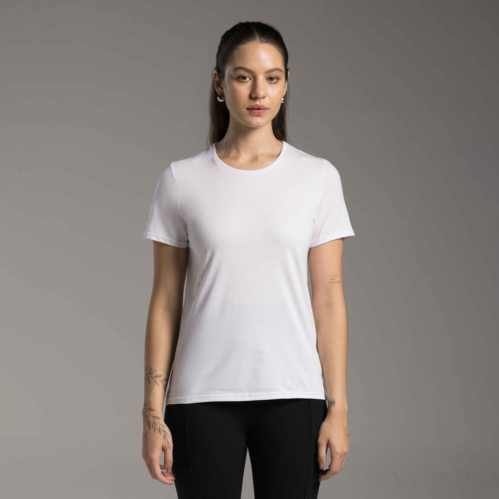 Tech T-Shirt Anti Odor Slim Feminina - Branco