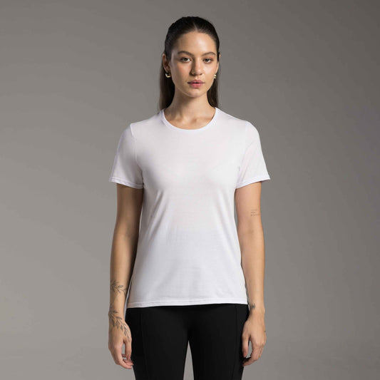 Tech T-Shirt Anti Odor Slim Feminina - Branco