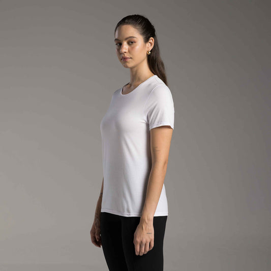 Tech T-Shirt Anti Odor Slim Feminina - Branco