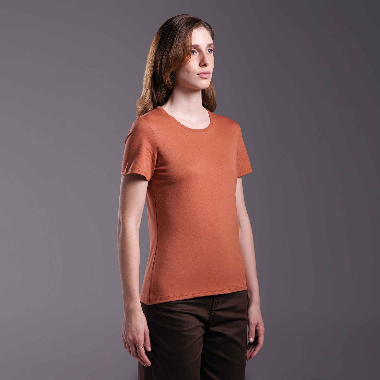 Tech T-Shirt Anti Odor Slim Feminina - Ferrugem